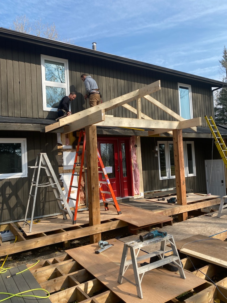 Springbank composite deck and cedar outdoor oasis