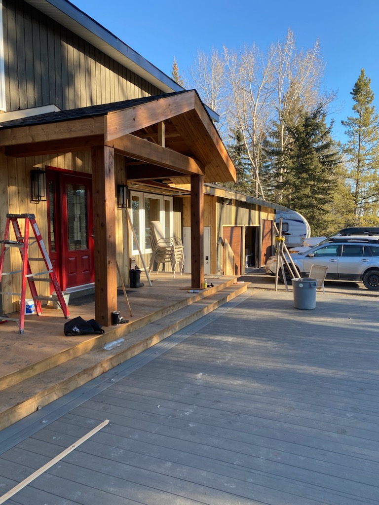 Springbank composite deck and cedar outdoor oasis